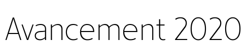 Avancement 2020 Font Image