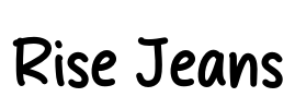 Rise Jeans Font Image