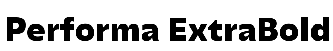 Performa ExtraBold