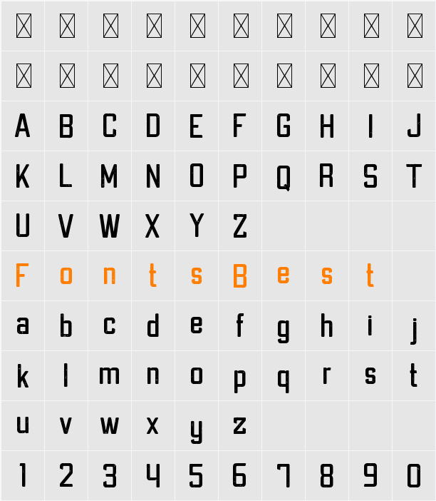 Molard One Character Map