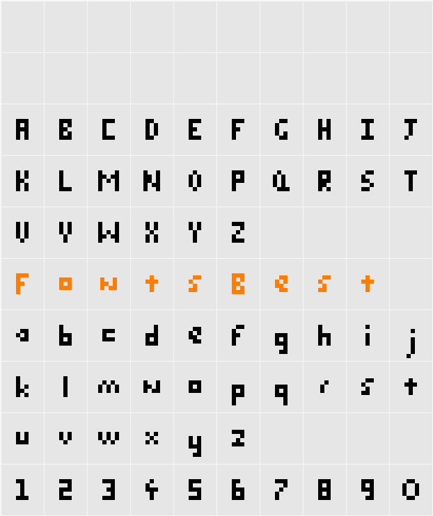Pixld Character Map