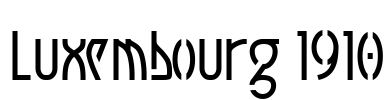 Luxembourg 1910 Font Image