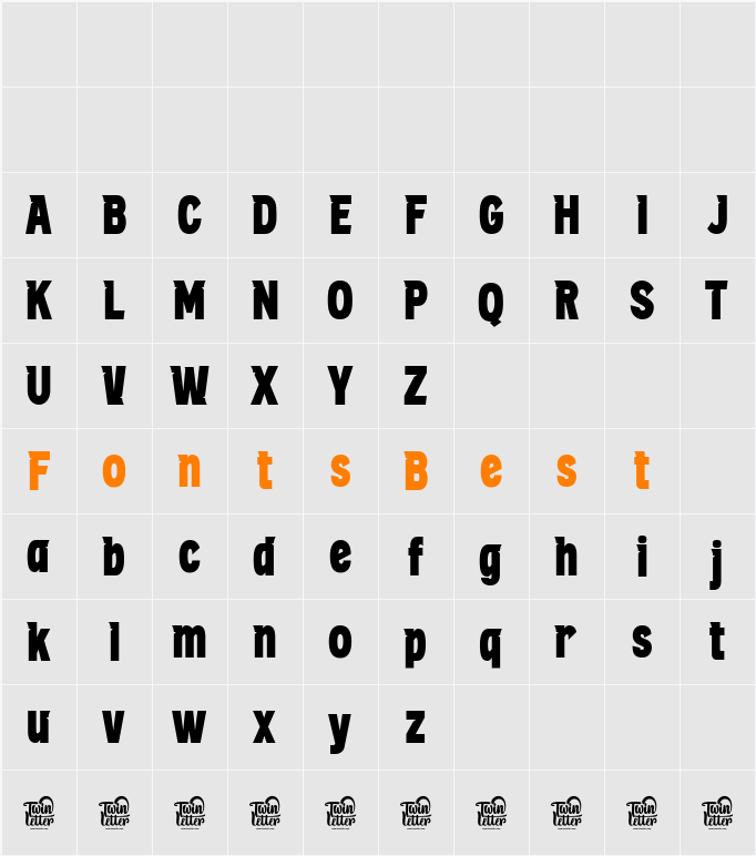 BAMEN Regular Character Map