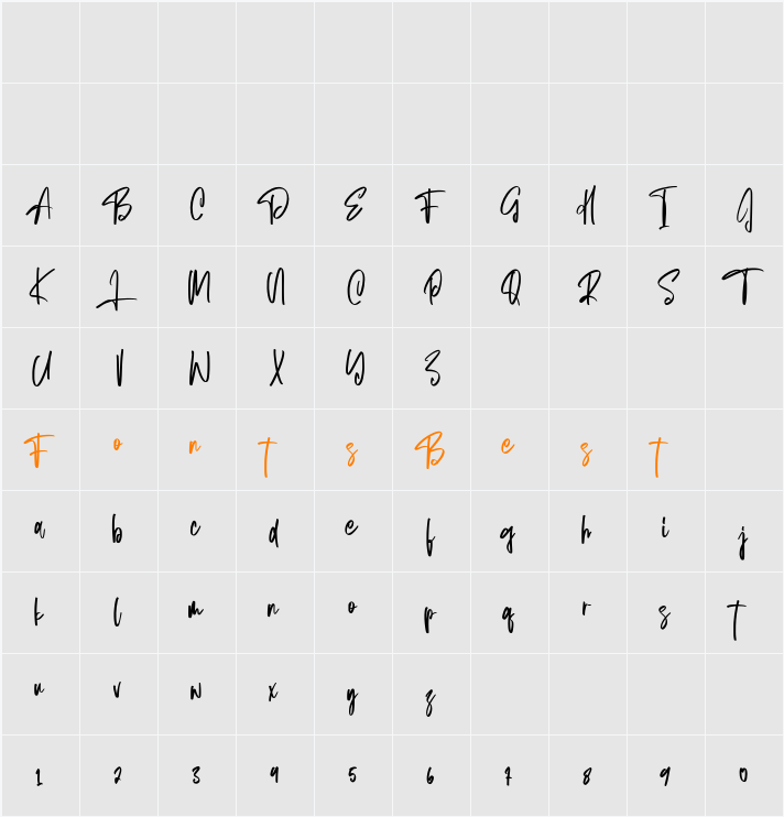 Attila Character Map