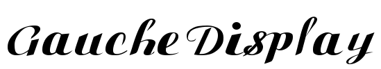 Gauche Display Font Image