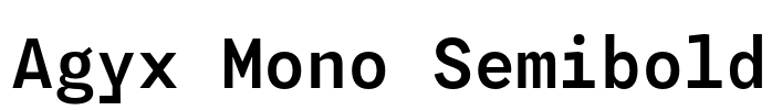 Agyx Mono Semibold