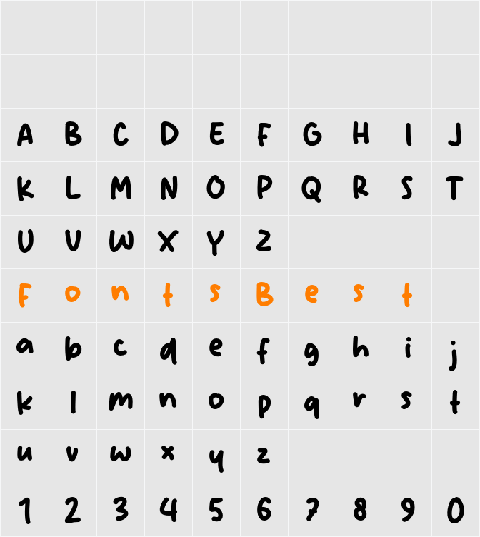 Lovely Sign Character Map