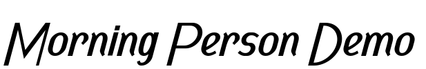 Morning Person Demo