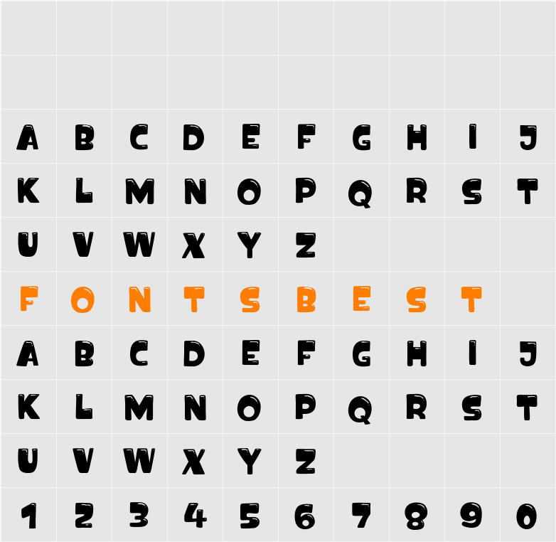 Playgum Character Map