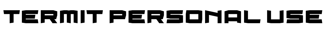 Termit Personal Use Font Image
