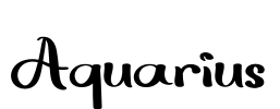 Aquarius Font Image