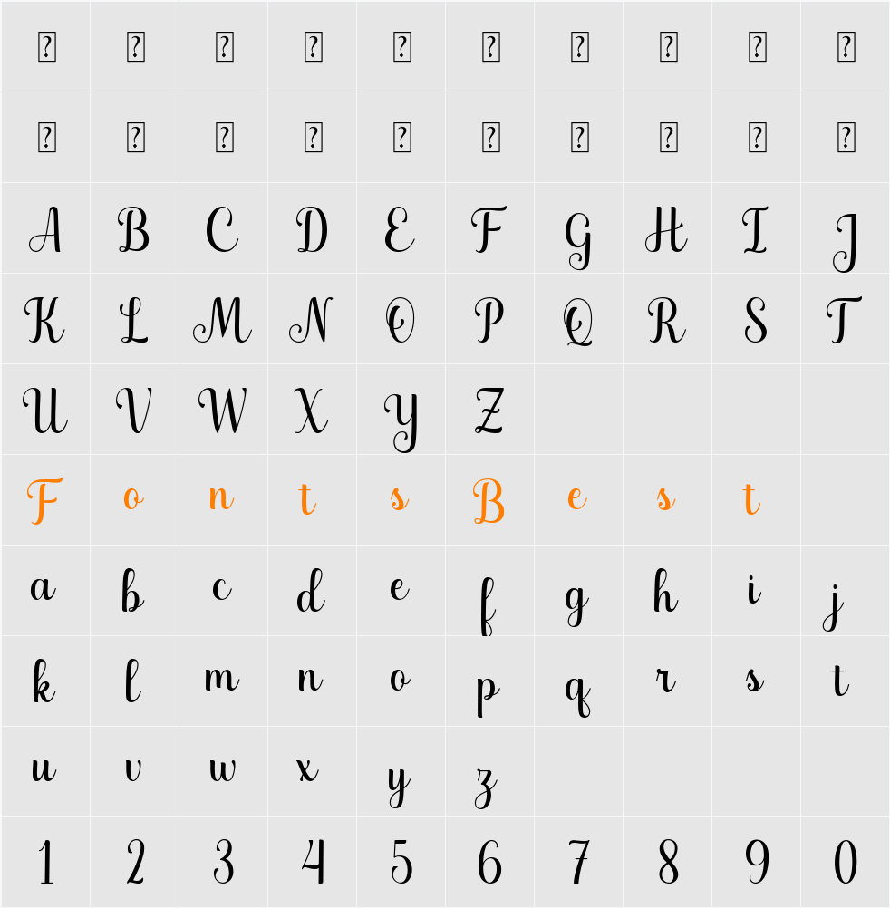 Marchila Character Map