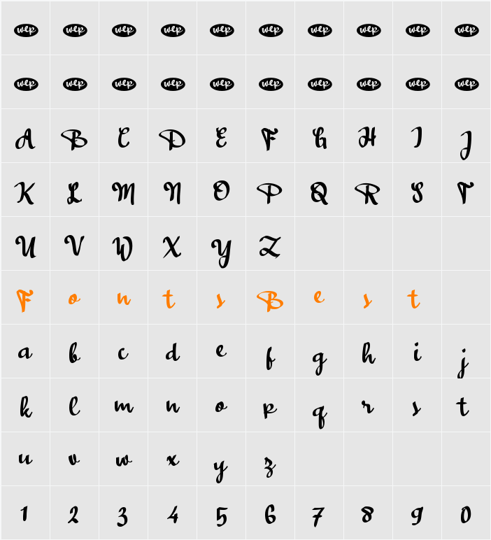 a Asalkan Character Map