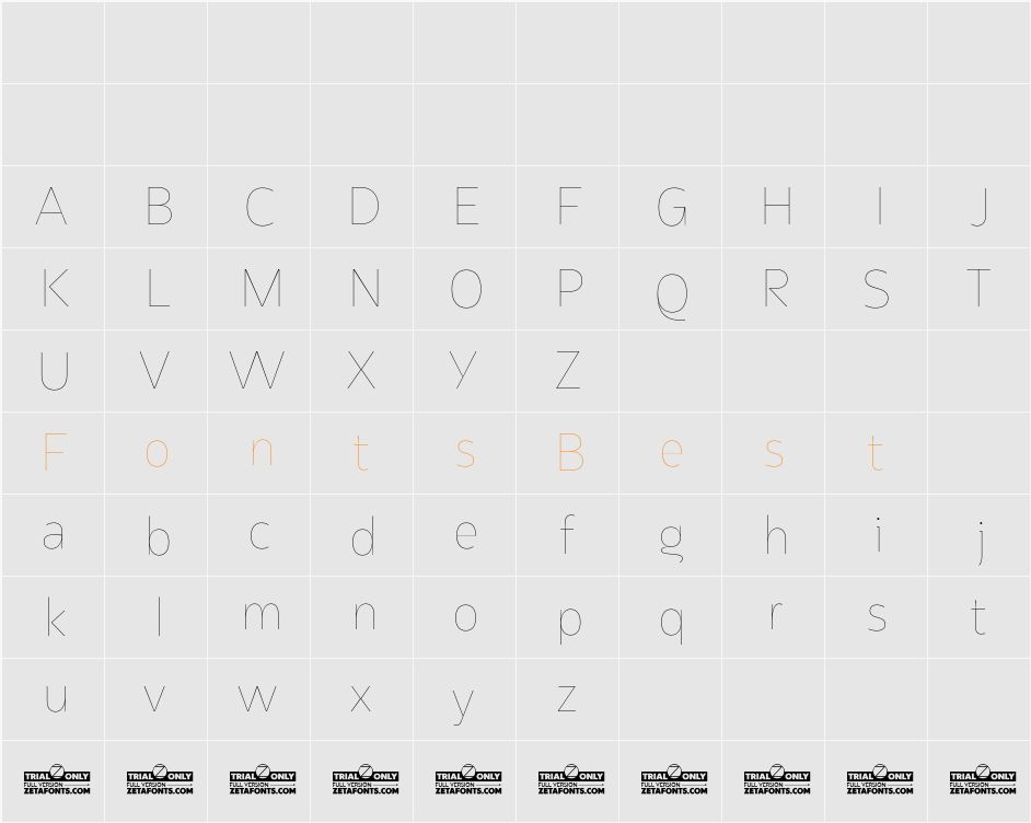 Asgard Trial Thin Character Map