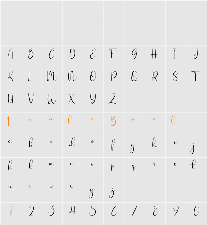 Magnolina Character Map