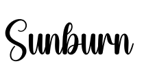 Sunburn Font Image