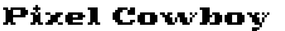 Pixel Cowboy  Font Image