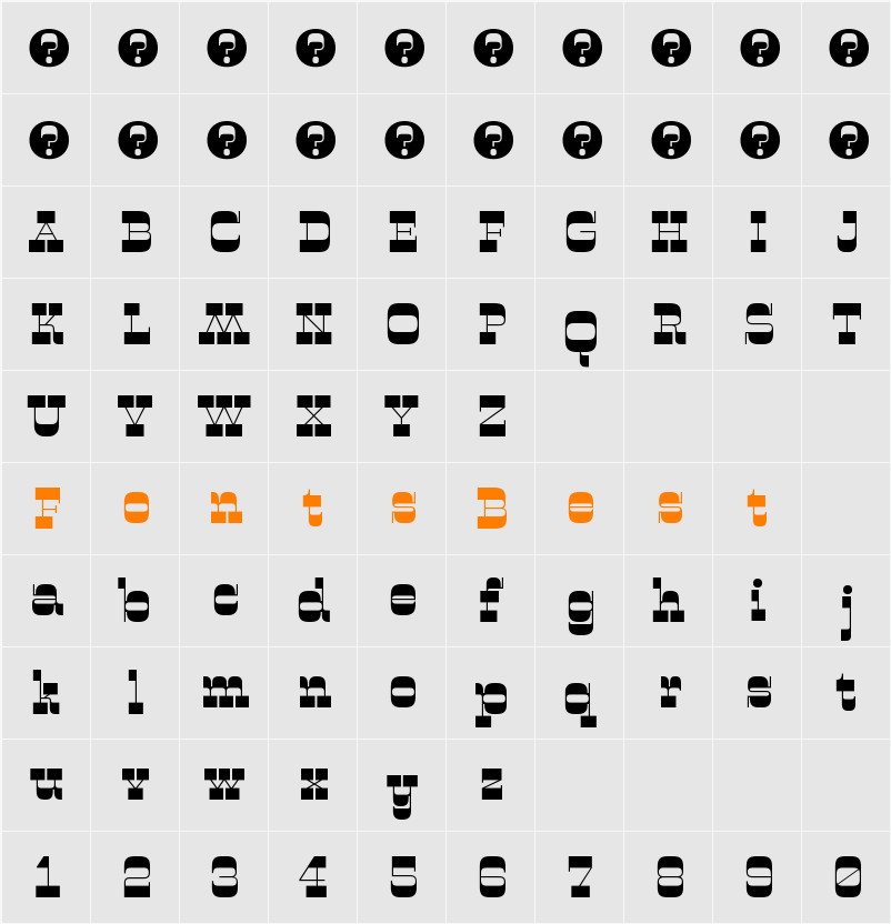 Steam Base Character Map