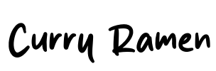 Curry Ramen Font Image