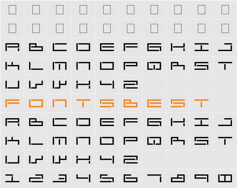 AnaScript Character Map