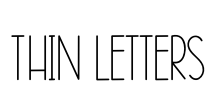 Thin Letters