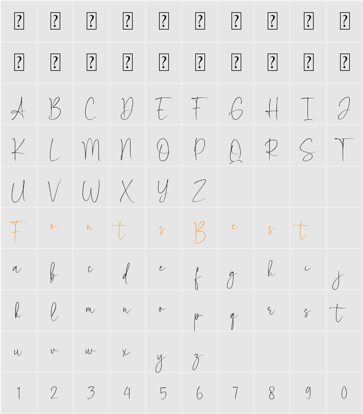 Beautiful Feelings Character Map
