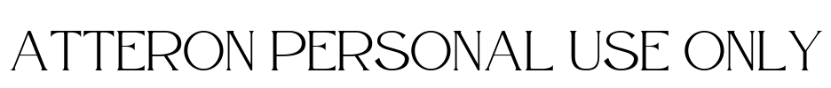 Atteron Personal Use Only