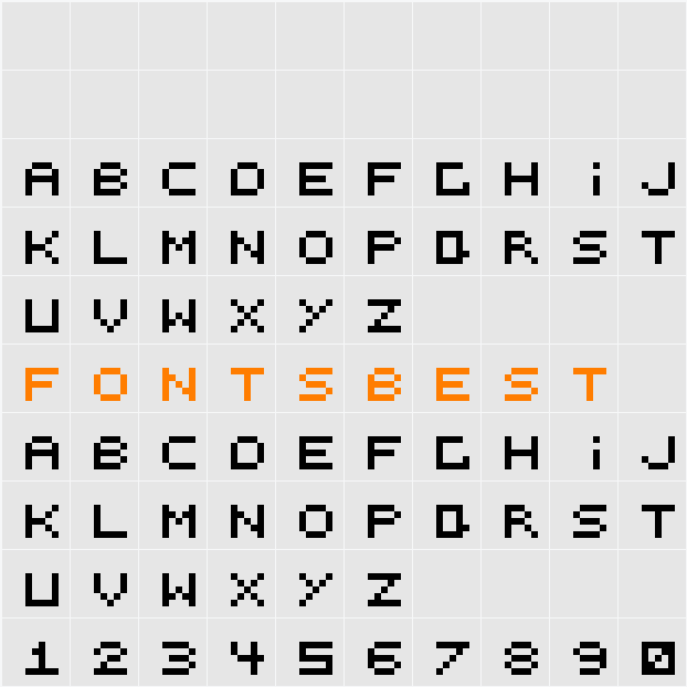 The Abnerverse Font Character Map