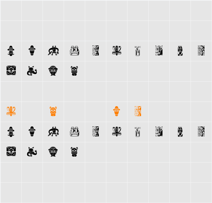 Atradimas Character Map