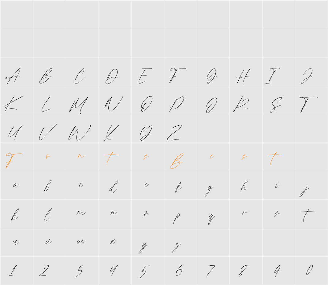 Aurellio Character Map