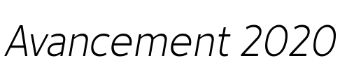 Avancement 2020