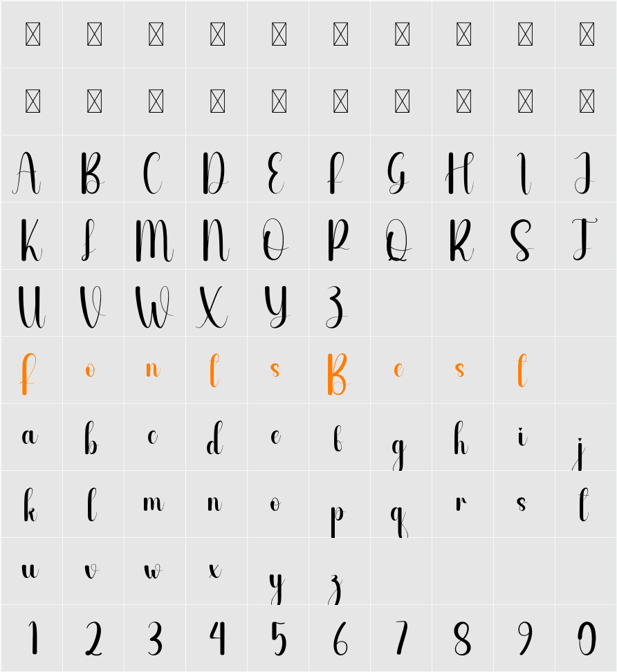 Letter Space Character Map