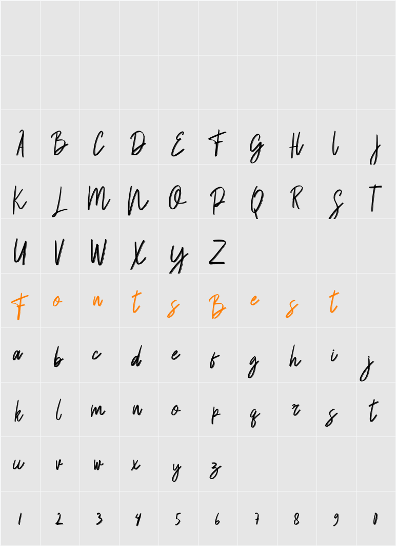 Balsam Character Map