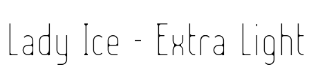 Lady Ice - Extra Light Font Image