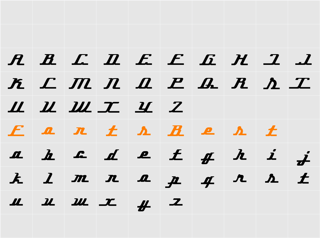 Ikarus Character Map