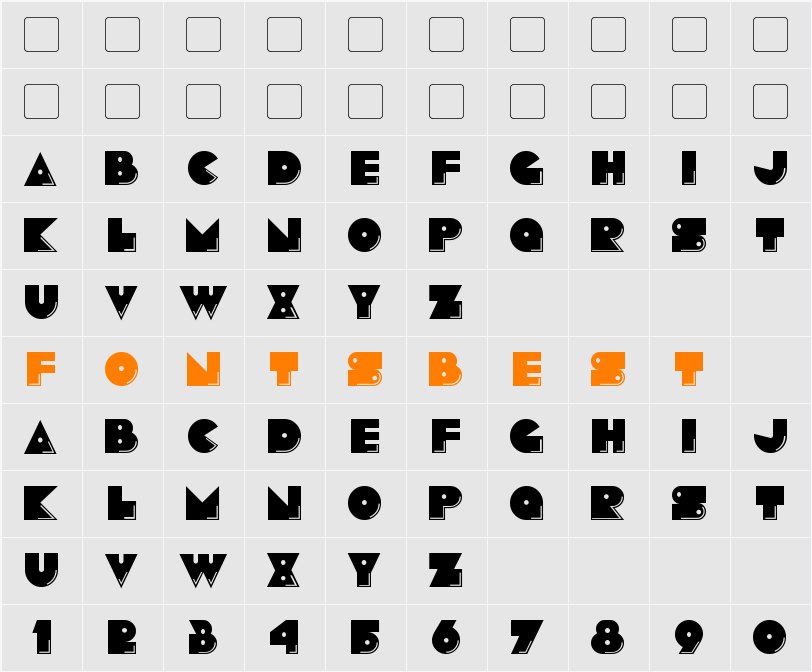 Pacmania Character Map