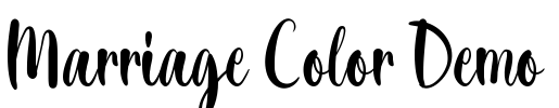 Marriage Color Demo