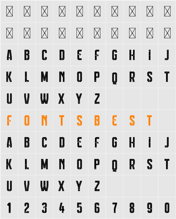 Calcio Italiano Free Personal Use 4 Character Map