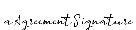 a Agreement Signature