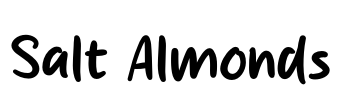 Salt Almonds Font Image
