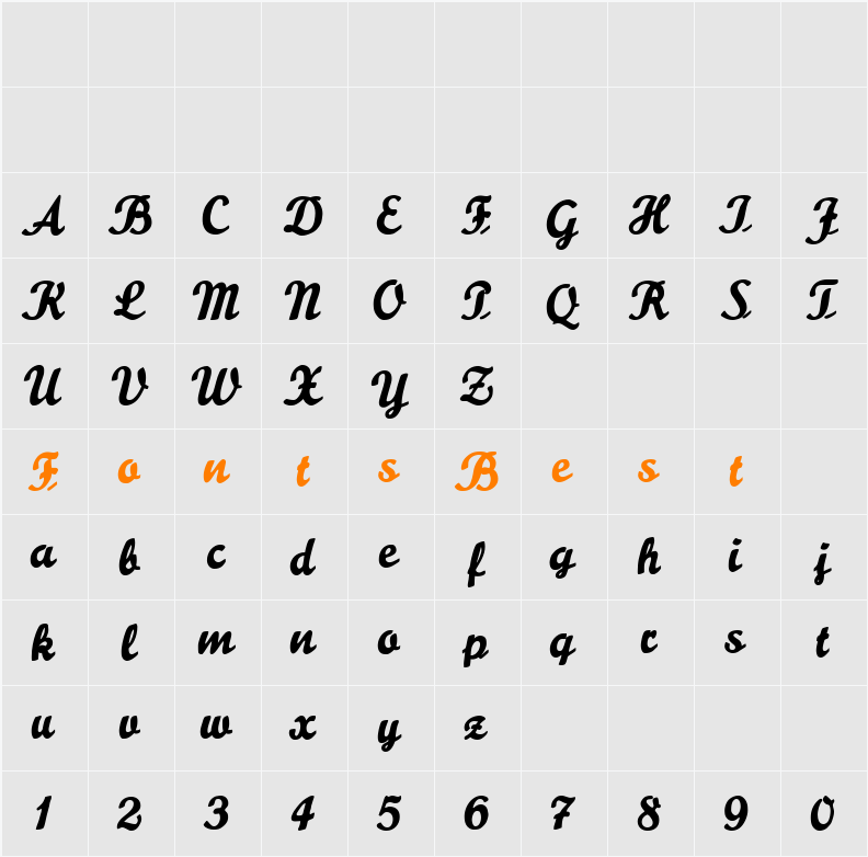 Praegefest Character Map