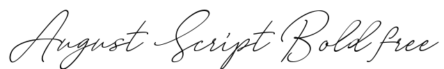 August Script Bold free