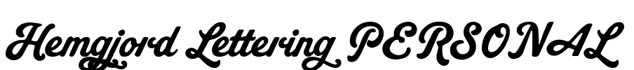 Hemgjord Lettering PERSONAL