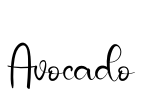 Avocado Font Image
