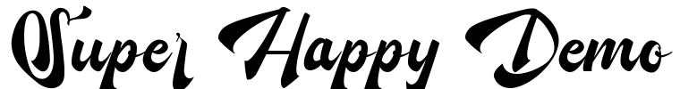 Super Happy Demo Font Image