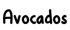 Avocados Font Image