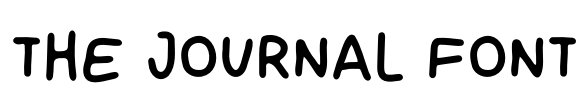 THE JOURNAL FONT