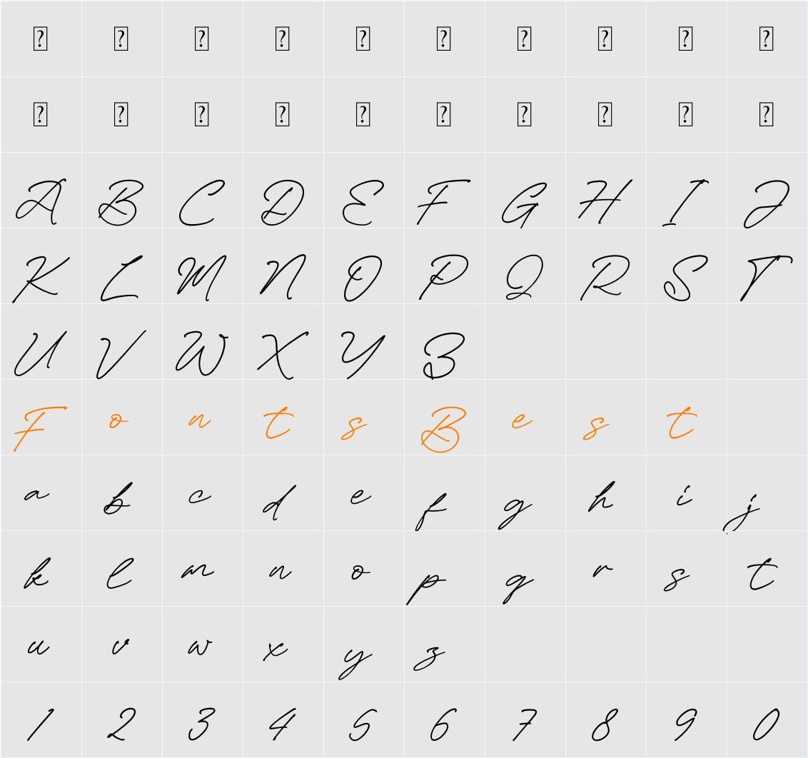 Qallensen Character Map