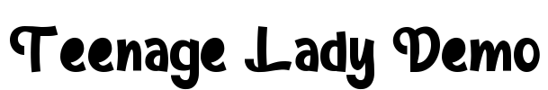 Teenage Lady Demo Font Image