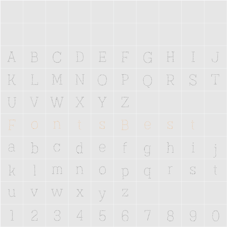 Austral Slab Maplines Thi Character Map